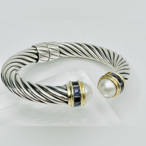 David Yurman Jewelry - David Yurman 10mm Renaissance Bracelet With Pearl, Iolite And Gold